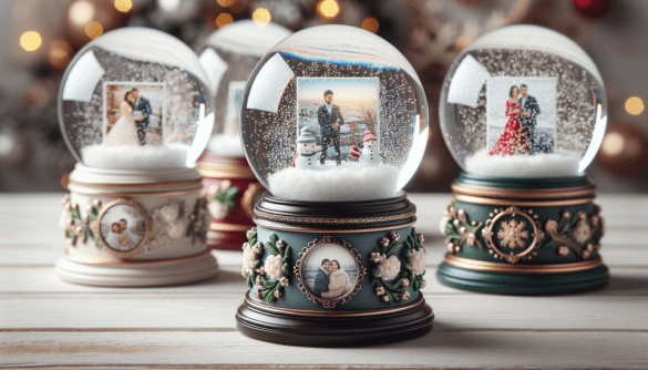 Einzigartige Schneekugeln mit persönlichem Foto